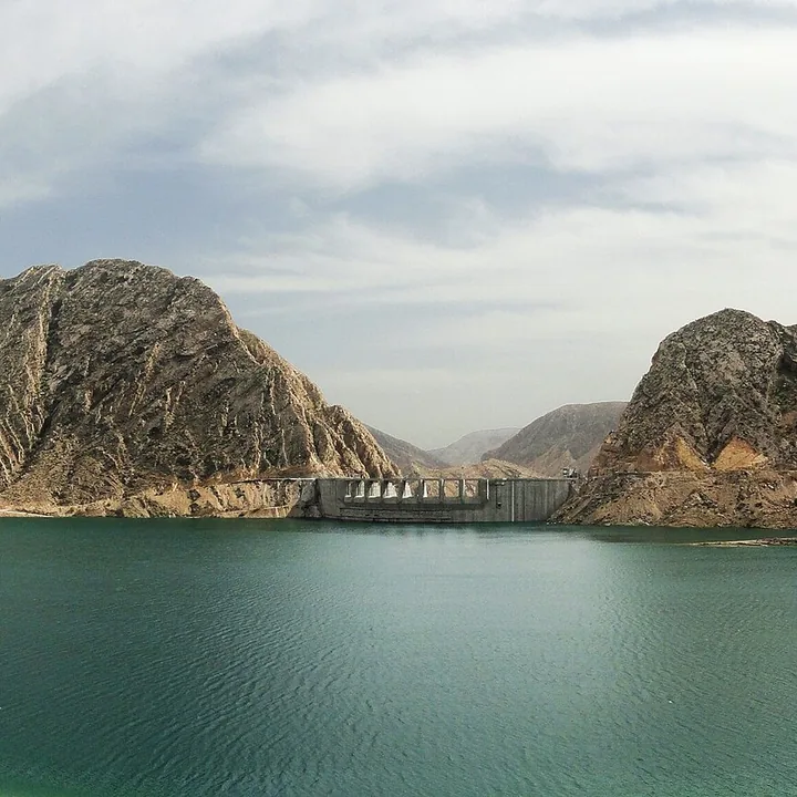 Lake Salman Farsi Dam in Fars
