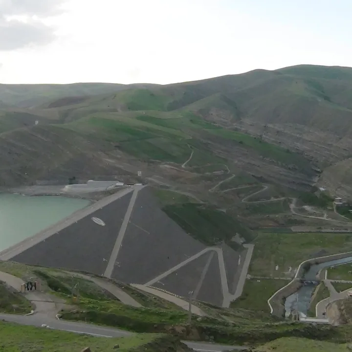Lake of Shaharchay Dam in West Azerbaijan