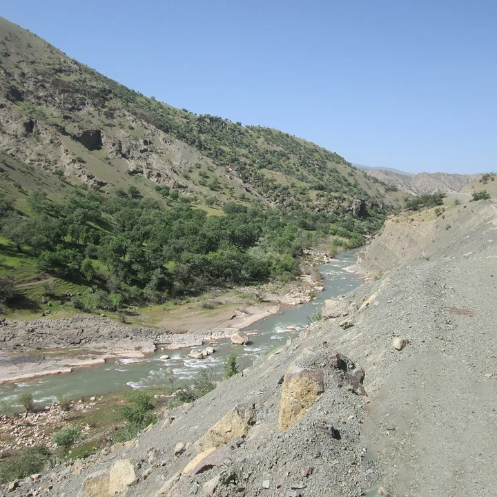 Kashkan River in Lorestan